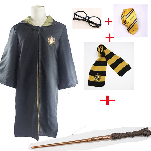Cosplay Cape Wand Tie Glasses Hat