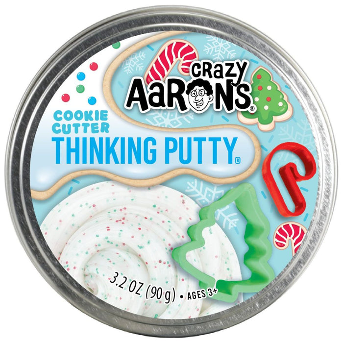 Crazy Aarons Cookie Cutter Full Size 4 Inch Christmas Thinking Putty Tin - Owl & Goose Gifts