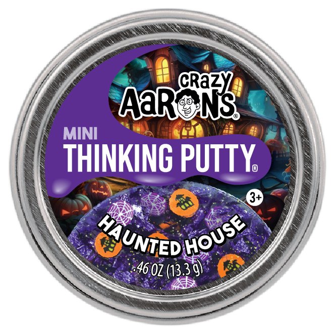Crazy Aarons Haunted House Mini 2 Inch Halloween Thinking Putty Tin - Owl & Goose Gifts