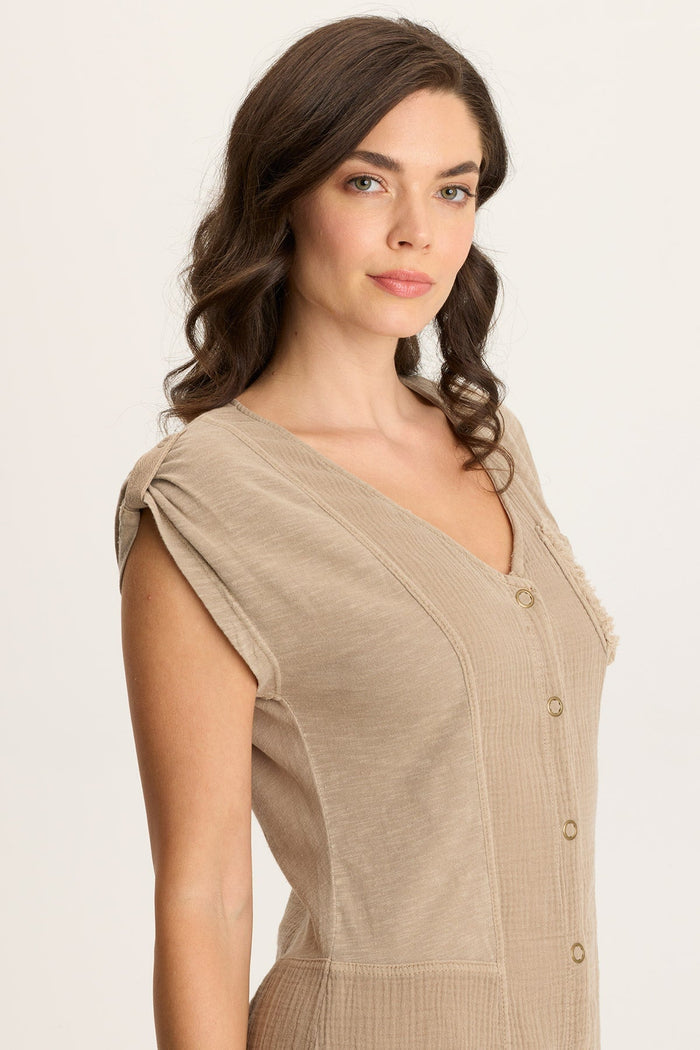 XCVI Crevin Lounge Plush Gauze Dress