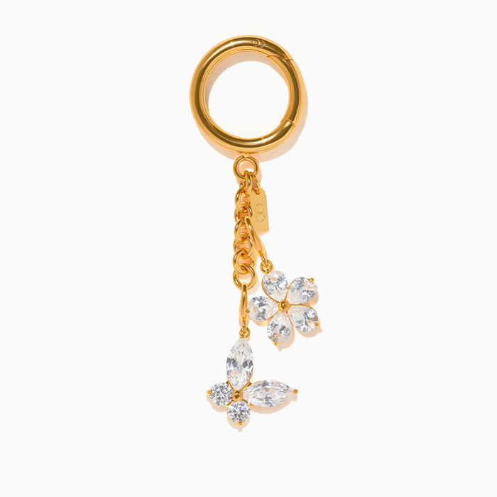 Crystal Butterfly Gem Bag Charm