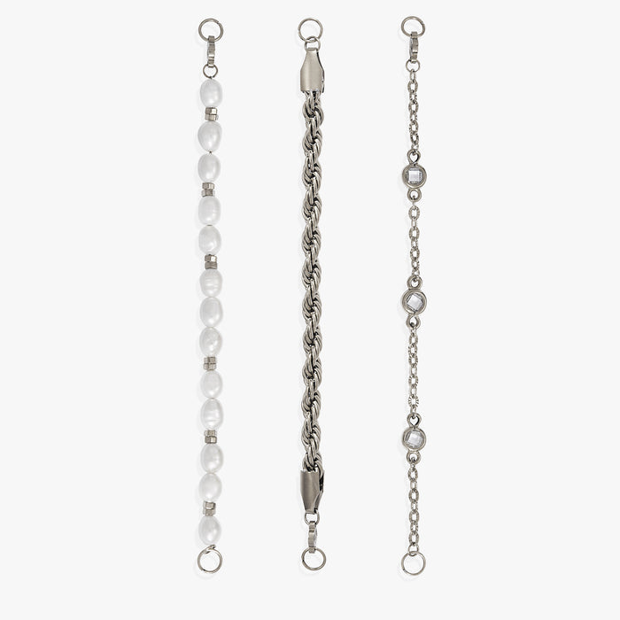 Crystal + Pearl Stranded™ Bracelet Set