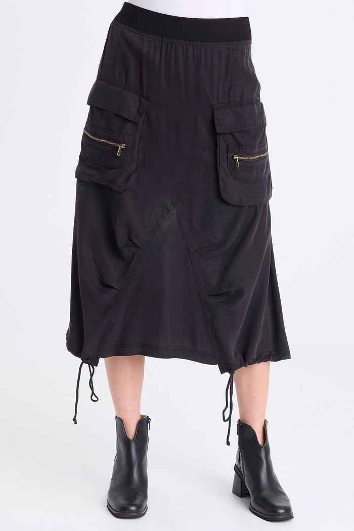 XCVI Cyran Twill Cinch Hem Skirt