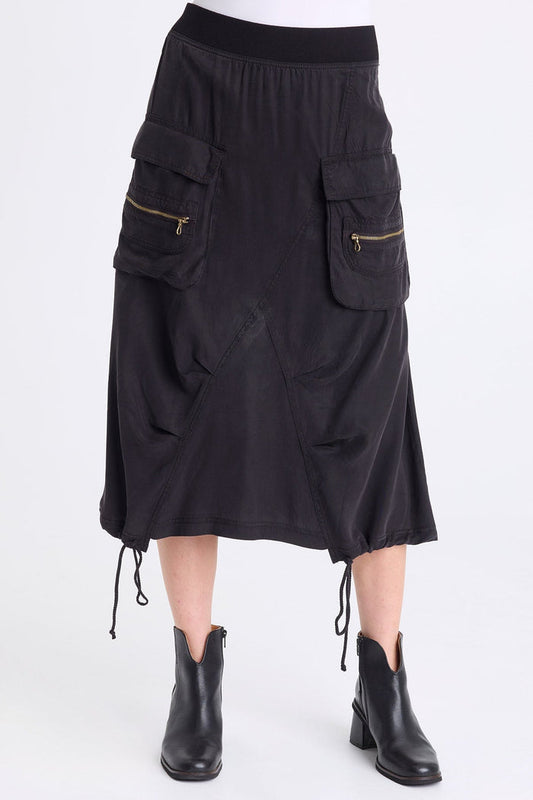 XCVI Cyran Twill Cinch Hem Skirt