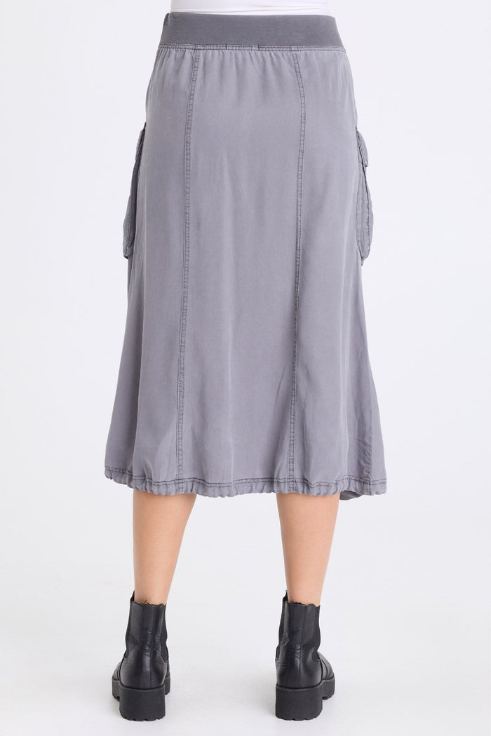 XCVI Cyran Twill Cinch Hem Skirt