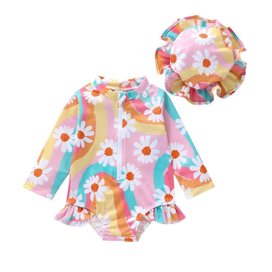 DAISIES Swimsuit with Sun Hat