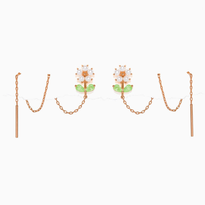 Daisy Petal Threader Earrings
