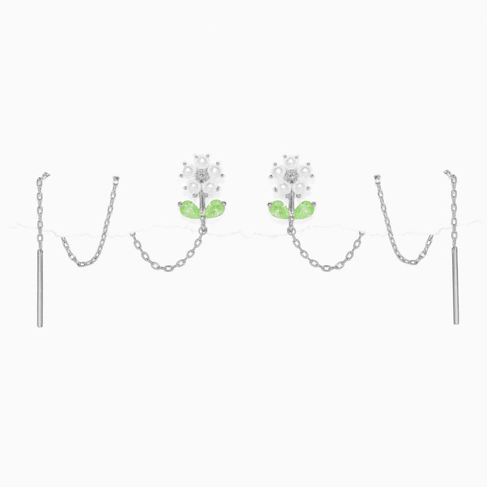 Daisy Petal Threader Earrings