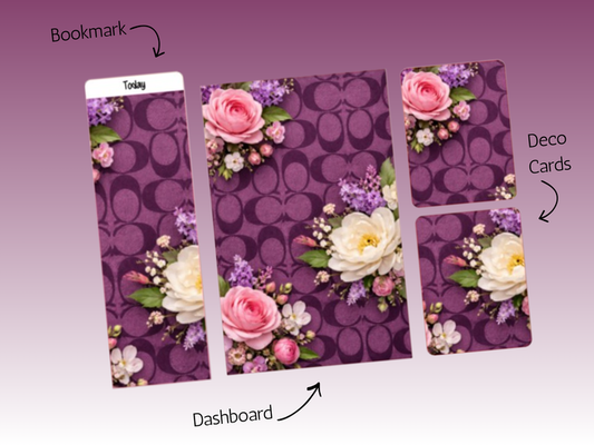 Dash Bundle | A5 Rings | Purple Coach Floral