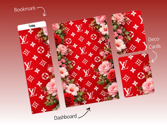 Dash Bundle | A5 Rings | Red L Florals