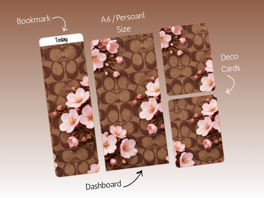 Dash Bundle | A6 Rings | Brown Coach Cherry Blossom