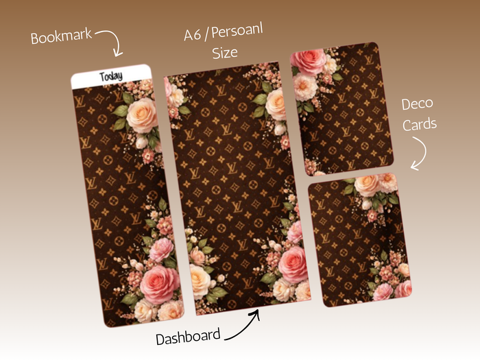 Dash Bundle | A6 Rings | Brown L Floral