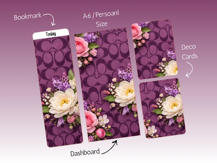 Dash Bundle | A6 Rings | Purple Coach Floral