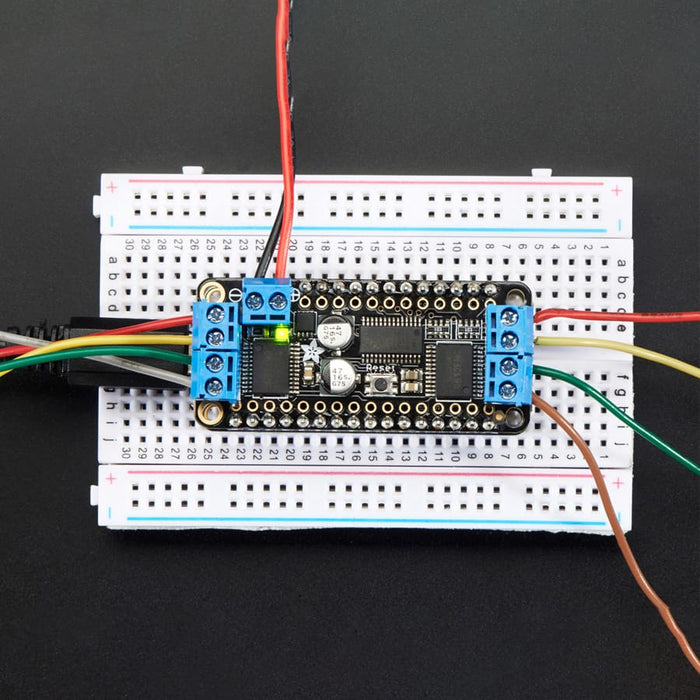 DC Motor + Stepper FeatherWing add-on for all Feather Boards by Adafruit - The Pi Hut