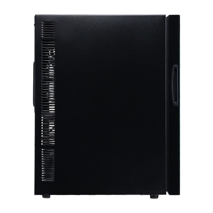 Devanti Wine Cooler 18 Bottles Glass Door Beverage Cooler Thermoelectric Fridge Black -Home Living Store - -