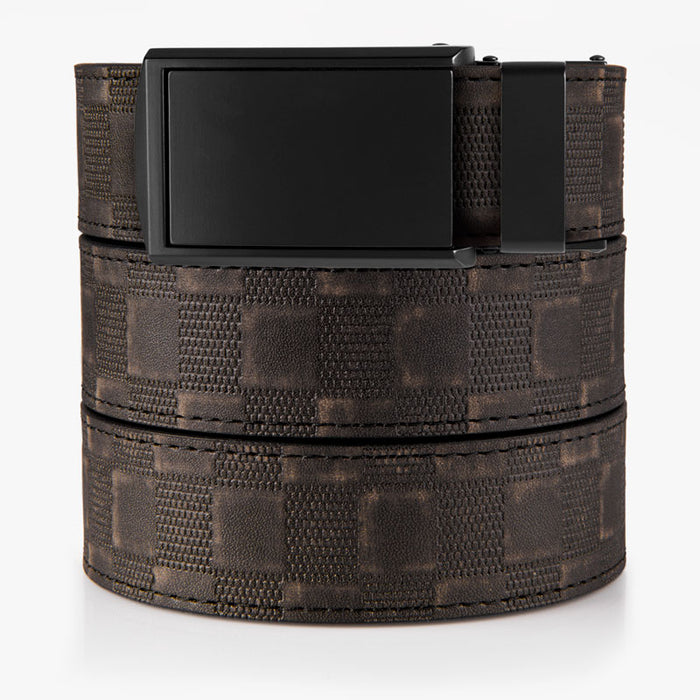 Distressed Black Checkered Belt (Custom)