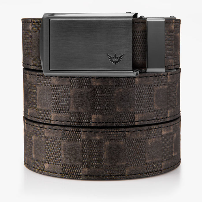 Distressed Black Checkered Belt (Custom)