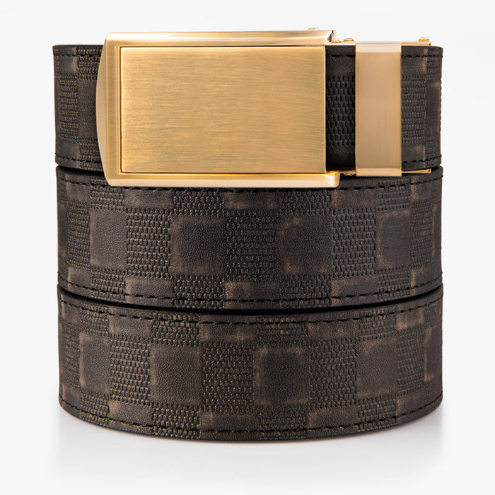 Distressed Black Checkered Belt (Custom)