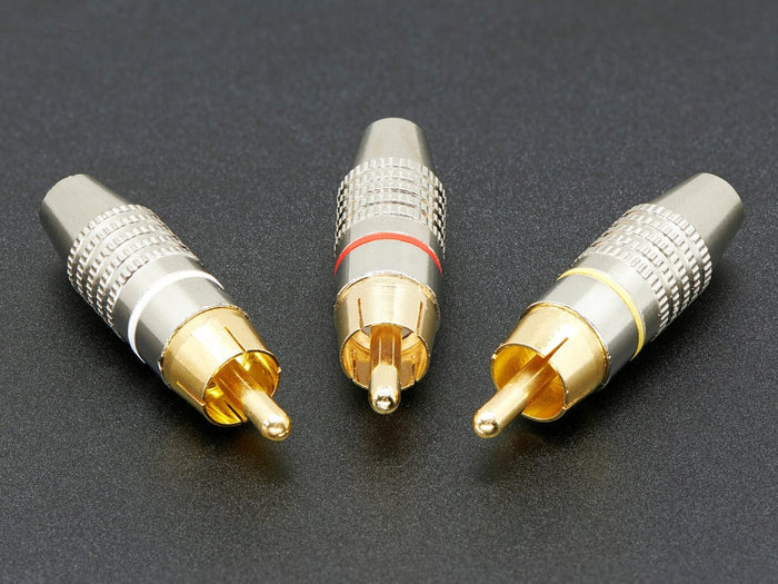 DIY RCA Plug - 3 Pack by The Pi Hut - The Pi Hut