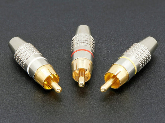 DIY RCA Plug - 3 Pack by The Pi Hut - The Pi Hut