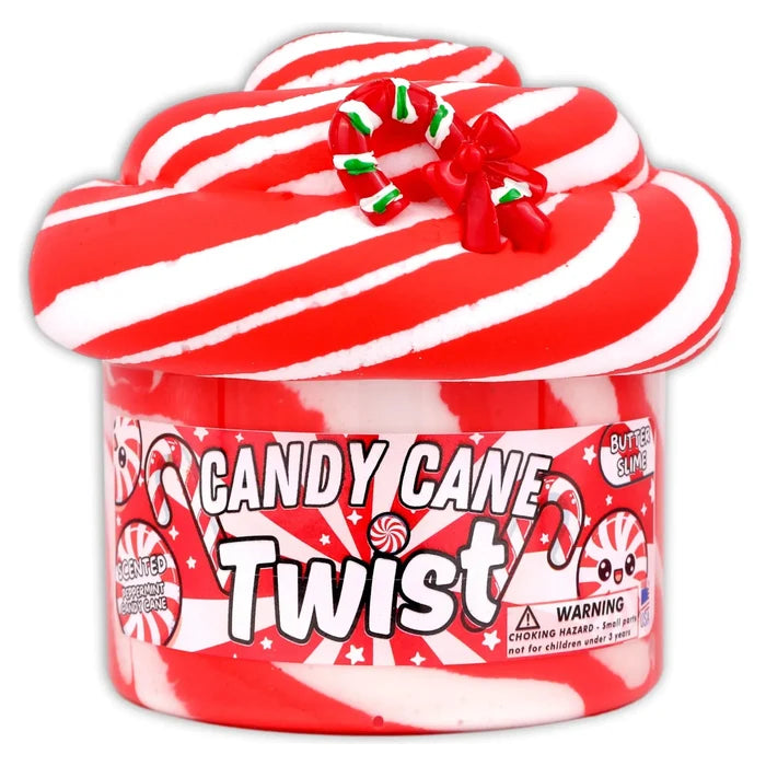 Dope Slimes 8 oz Candy Cane Twist Holiday Slime