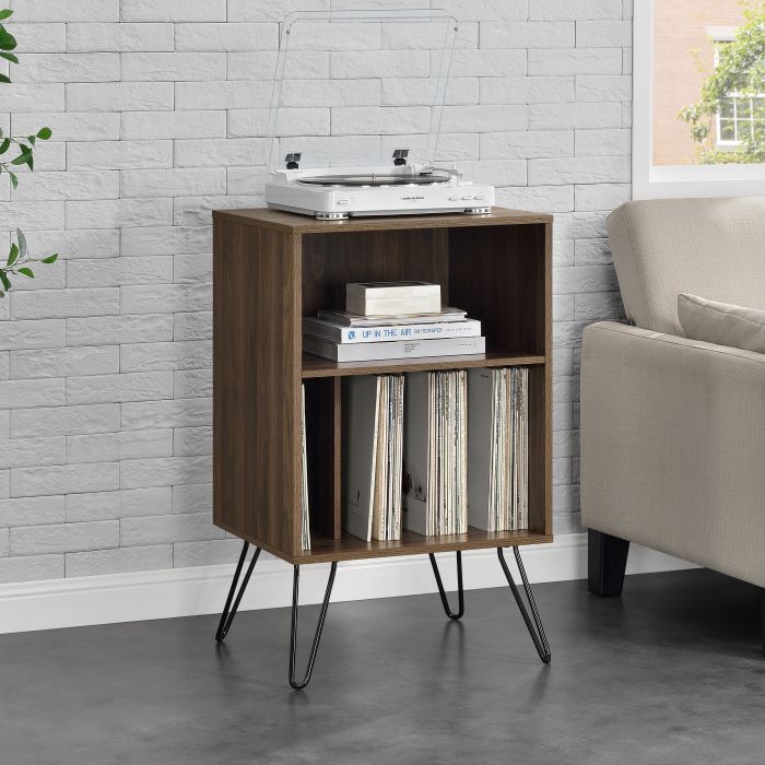 Dorel Home Dorel Concord Turntable Stand Single - Walnut Furniture