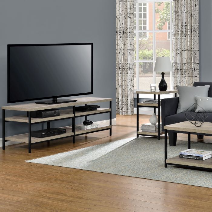 Dorel Home Dorel Elmwood TV Stand, Up to 60" TV's - Grey Oak - 1763096PCOMUK – view 4