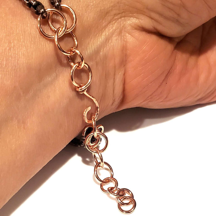 Double Heart Infinity Bracelet Cuff