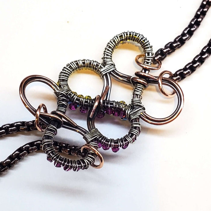 Double Heart Infinity Bracelet Cuff