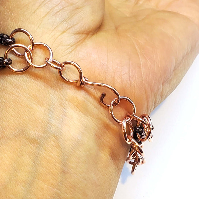 Double Heart Infinity Bracelet Cuff