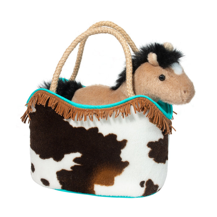 Douglas 7 Inch Western Sassy Sak with Horse Plush Toy