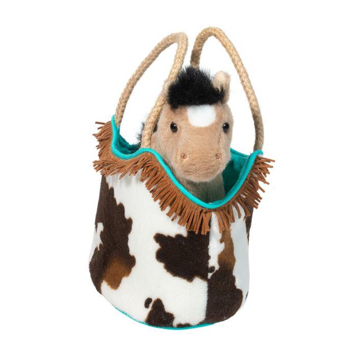 Douglas 7 Inch Western Sassy Sak with Horse Plush Toy