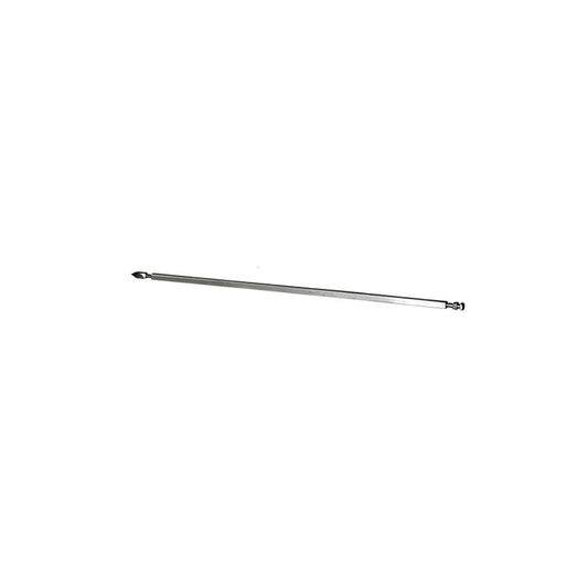 Der Unold Drehspieß für OFEN Electronic 68846 ist ein langer, dünner Metallstab mit Beschlägen an beiden Enden, isoliert auf weißem Hintergrund dargestellt.