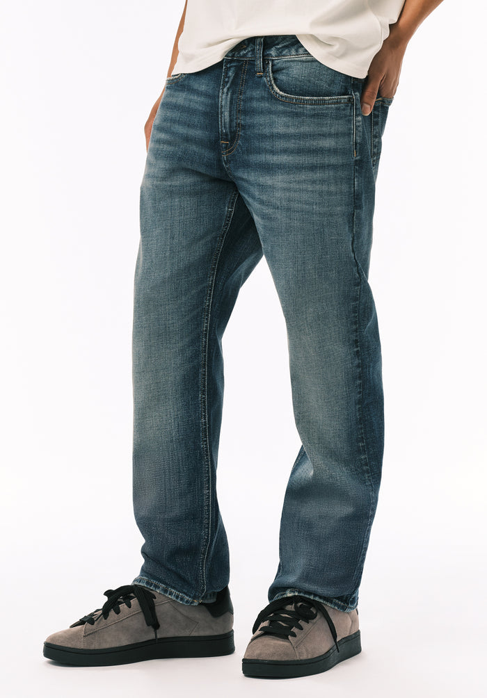 Buffalo Men Jeans Navy Denim Denim Pants Stretch