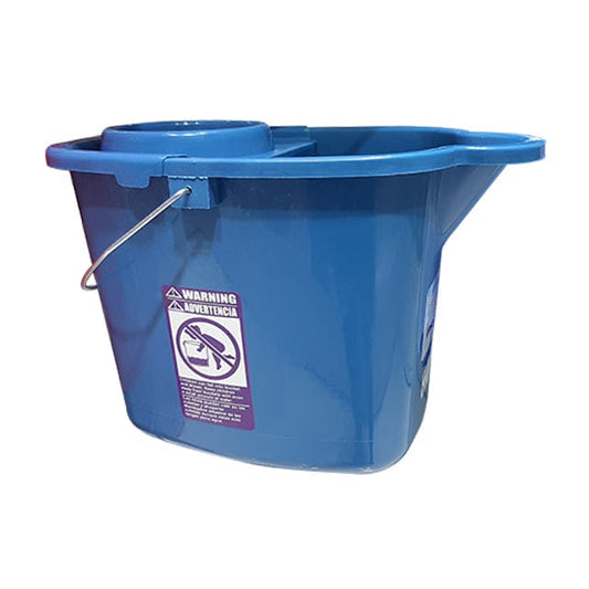 Durable Plastic Blue Mop Bucket, Wringer with anti-drip channel - 20010050 MEGA