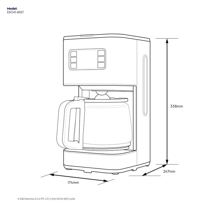 E5CM1-80ST 1.25L DRIP COFFEE MAKER