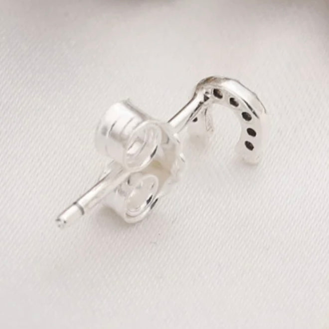 Earrings: Horseshoe - Crystal