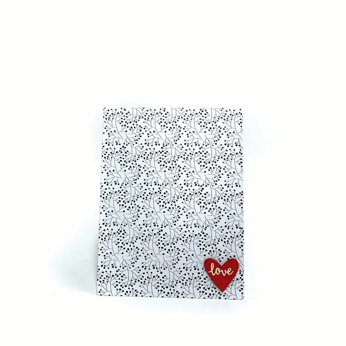 Easel w/ Kickstd 8.5x6.5 White/Black Berries Pattern