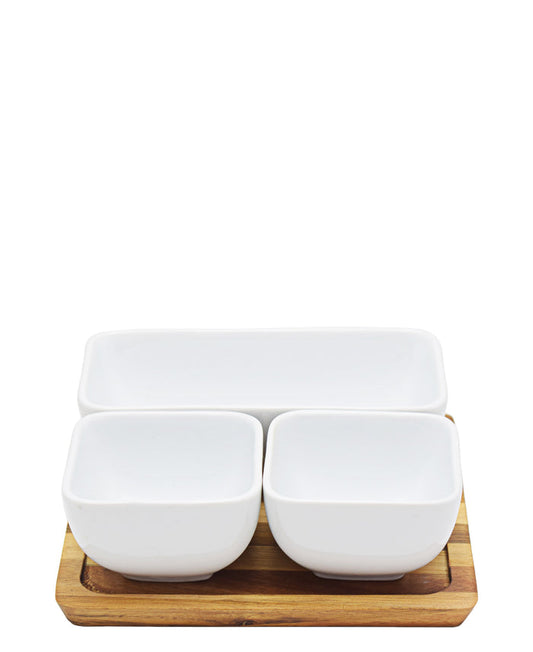 Eetrite Condiment Serving Set - White