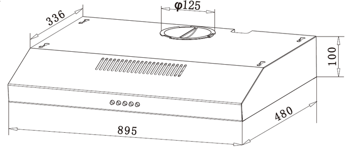 EFCH9103TSS 90CM SLIMLINE HOOD