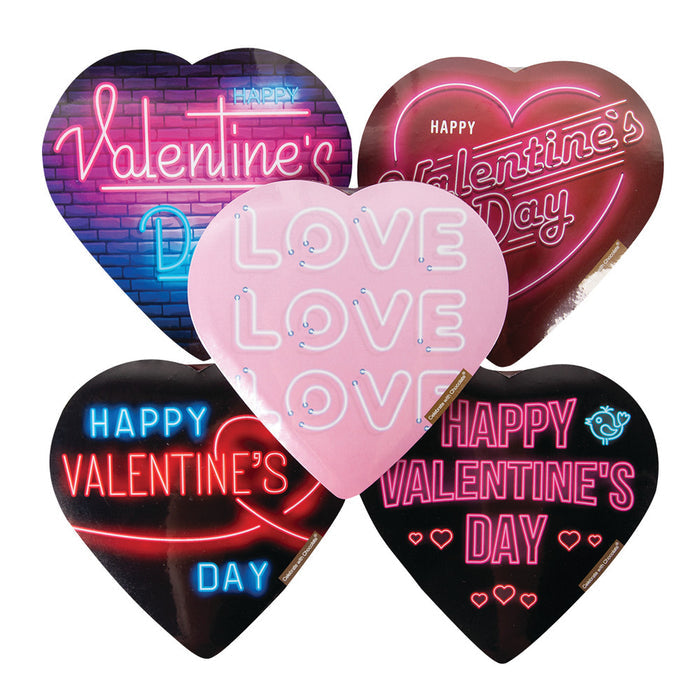 Elmer's Candy Co Neon Hearts Assorted Chocolate Candy Box - 18 Count