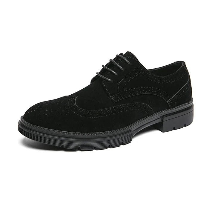 Emilio Rossalini Men’s Lace-Up Brogue Dress Shoes