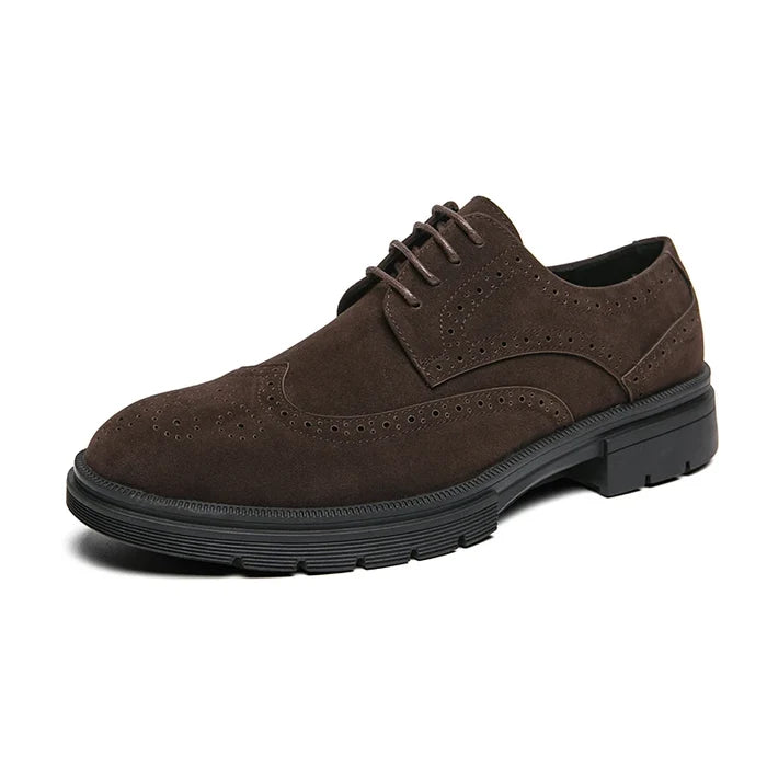 Emilio Rossalini Men’s Lace-Up Brogue Dress Shoes