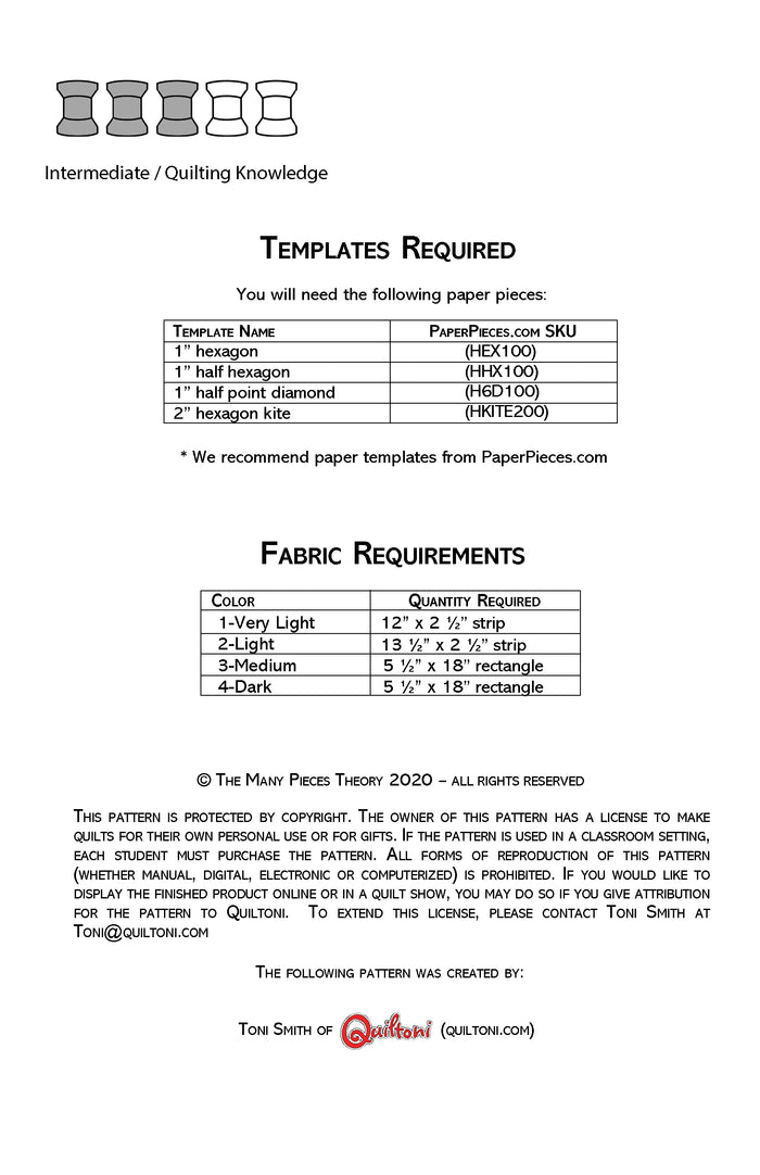 English Paper Piecing: D20 Pattern Only PDF