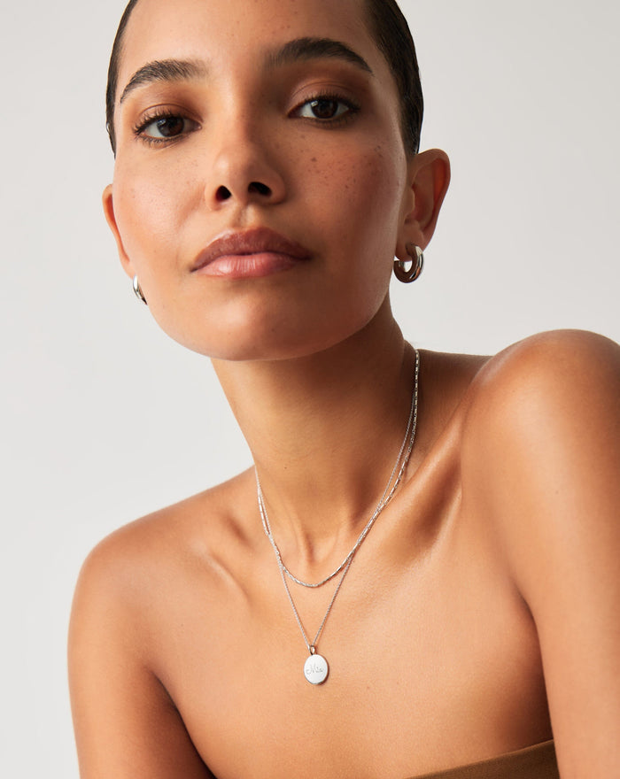Engravable Round Necklace | Sterling Silver Necklaces Missoma