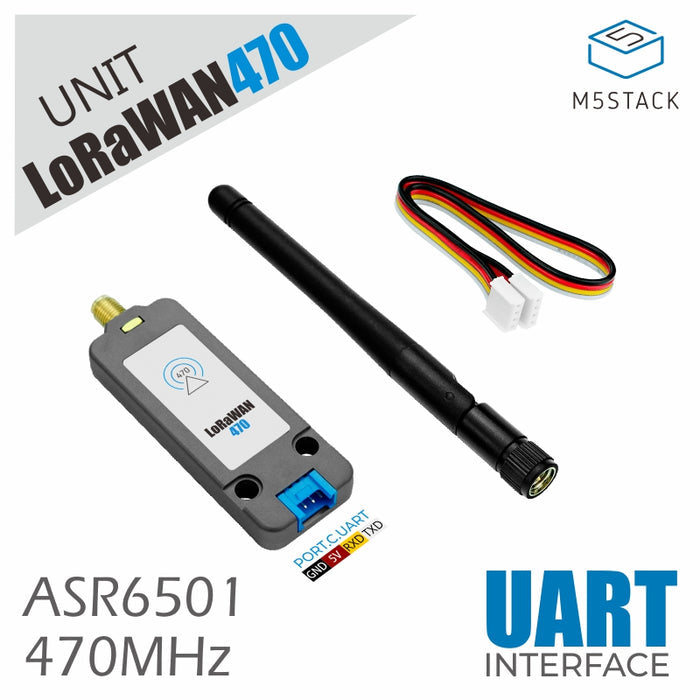 LoRaWAN UNIT 470MHz (ASR6501) with Antenna - m5stack-store