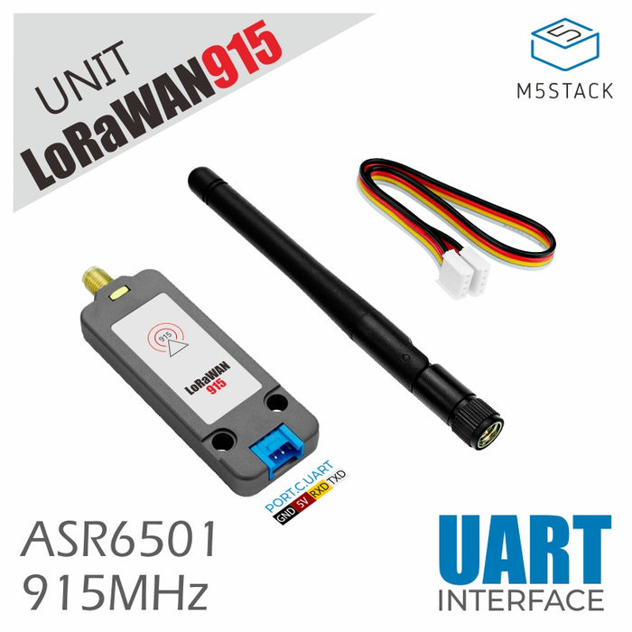 LoRaWAN UNIT 915MHz (ASR6501) with Antenna - m5stack-store