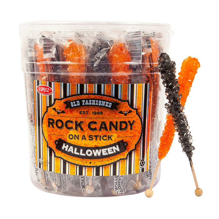 Espeez Halloween Rock Candy Sticks Tub - 36 Count