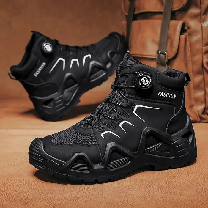 Étienne Men’s Black Motorcycle Ankle Boots