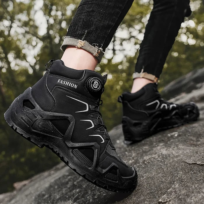 Étienne Men’s Black Motorcycle Ankle Boots